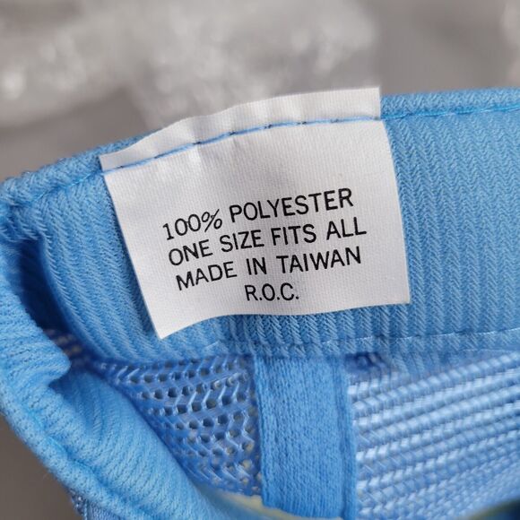 Vintage 90s Streetwear I'm A Gill Watcher Fishing Trucker Hat Cap Snapback Blue - Picture 3 of 7